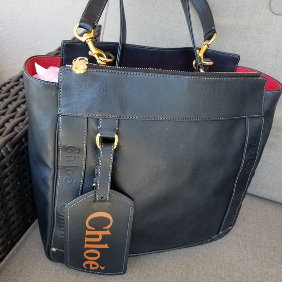 Sale!! Chloe black eden big like new tote bag - Picture 6 of 16